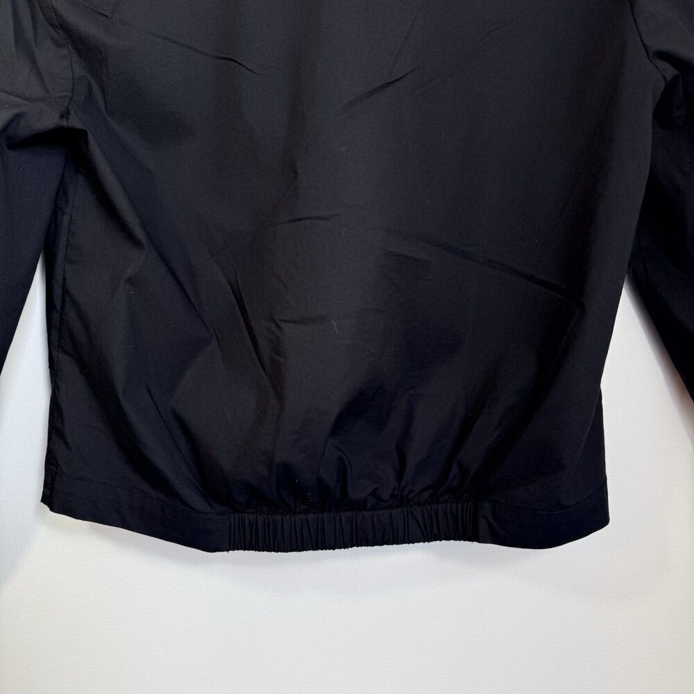 Bebe Black Shirt Small Cotton blend Button Front Twist Cropped Sharp Fitted - Picture 6 of 11